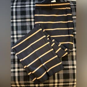 Banana Republic slacks, navy blue, gold stripes, size 14